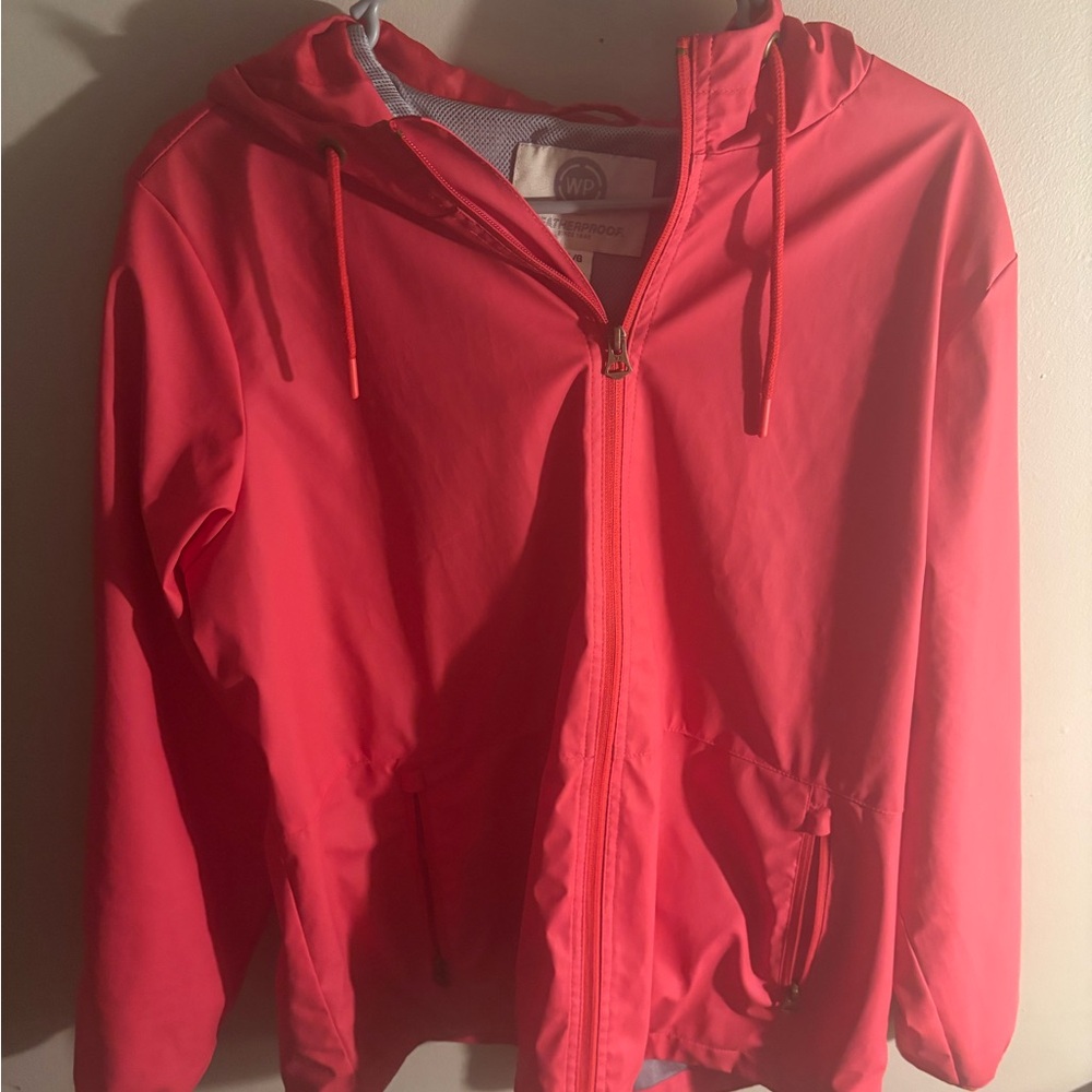 Weatherproof Red Hooded Jacket